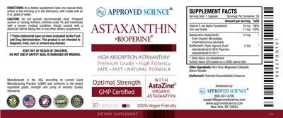 Astaxanthin +BioPerine label