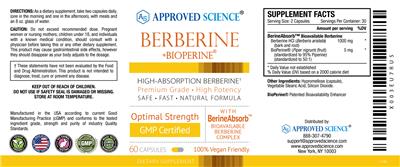 Berberine +BioPerine label
