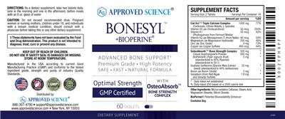 Bonesyl +BioPerine label