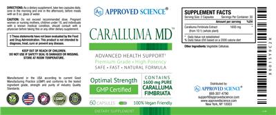 Caralluma MD 1600 mg label