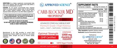Carb Blocker MD +BioPerine label