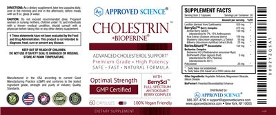 Cholestrin +BioPerine label