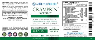 Cramprin +BioPerine label