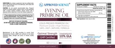 Evening Primrose Oil label