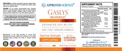 Gaslys +BioPerine label