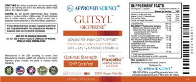 Gutsyl +BioPerine label