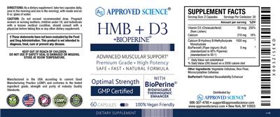 HMB + D3 +BioPerine label
