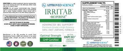 Irritab +BioPerine label