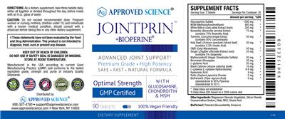 Jointprin +BioPerine label