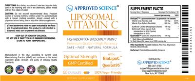 Liposomal Vitamin C label