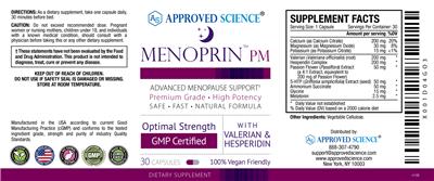 Menoprin PM label