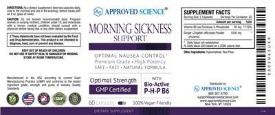 Morning Sickness Support label
