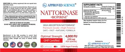 Nattokinase +BioPerine label