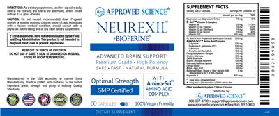 Neurexil +BioPerine label