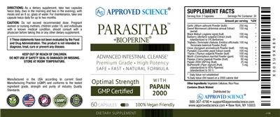 Parasitab +BioPerine label