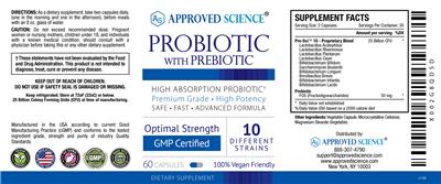 Probiotic with Prebiotic label