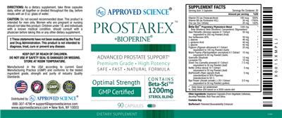 Prostarex +BioPerine label