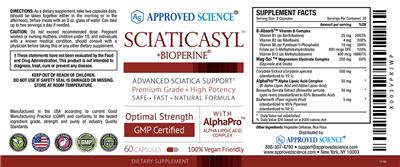 Sciaticasyl +BioPerine label