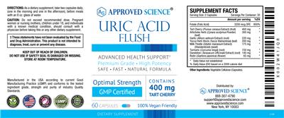 Uric Acid Flush label