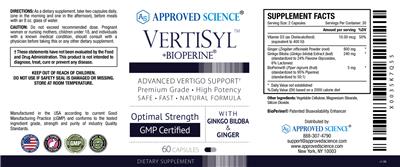 Vertisyl +BioPerine label