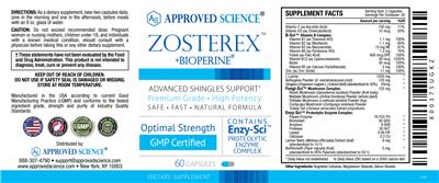Zosterex +BioPerine label