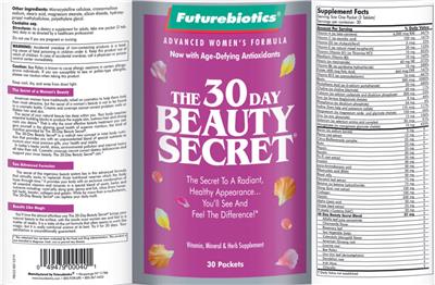 The 30 Day Beauty Secret label