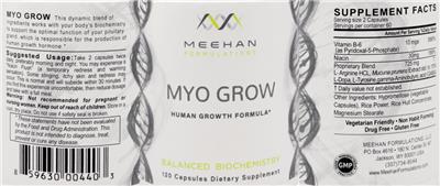 Myo Grow label