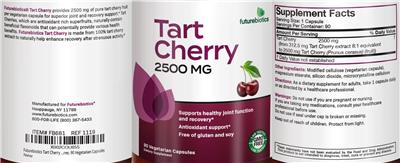 Tart Cherry 2500 mg label
