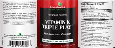 Vitamin K Triple Play label