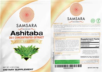 Ashitaba 20:1 Concentrated Extract label