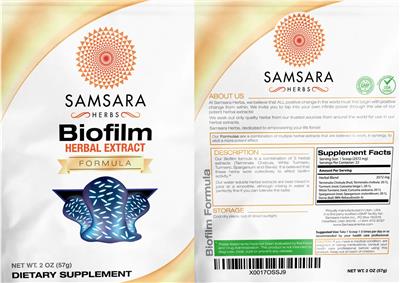 Biofilm Herbal Extract label