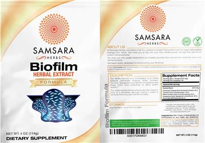 Biofilm Herbal Extract label