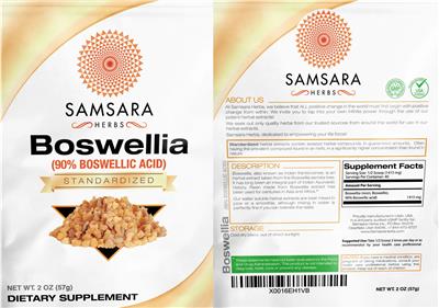 Boswellia (90% Boswellic Acid) label