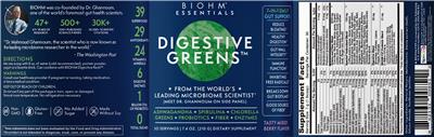 Digestive Greens Tasty Mixed Berry Flavor label