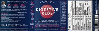 Digestive Reds Tasty Red Berry Flavor label
