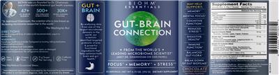 Gut-Brain Connection Chocolate Flavored label