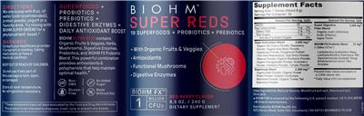 Super Reds Red Berry Flavor label