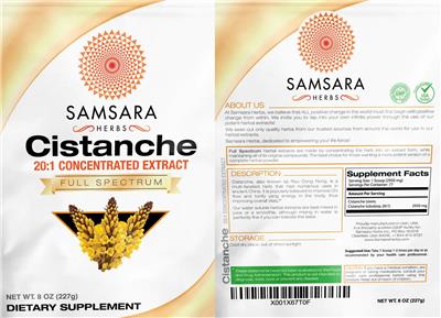 Cistanche 20:1 Concentrated Extract label