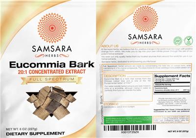 Eucommia Bark 20:1 Concentrated Extract label