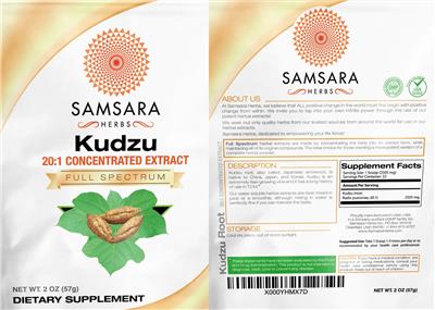Kudzu 20:1 Concentrated Extract label
