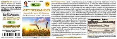 Phytoceramides label