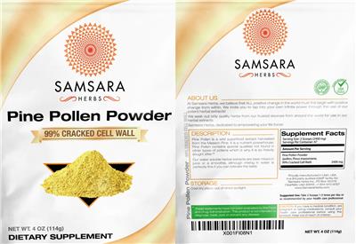 Pine Pollen Powder 99% Cracked Cell Wall label