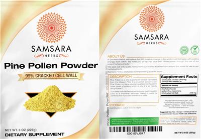 Pine Pollen Powder 99% Cracked Cell Wall label