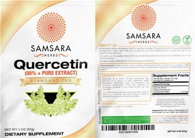 Quercetin (98% + Pure Extract) label