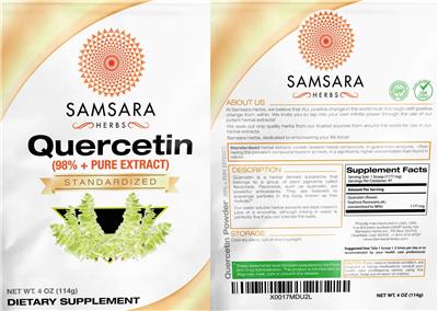 Quercetin (98% + Pure Extract) label