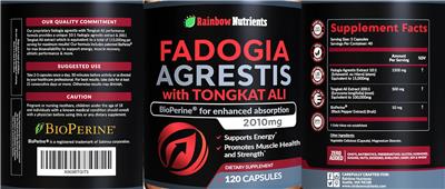 Fadogia agrestis with Tongkat Ali label