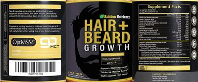 Hair + Beard Growth label