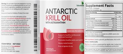 Antarctic Krill Oil 1000 mg with Astaxanthin label