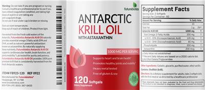 Antarctic Krill Oil 1000 mg with Astaxanthin label