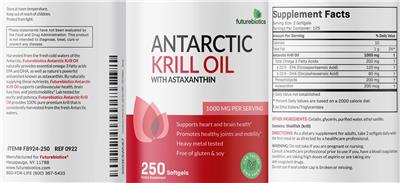 Antarctic Krill Oil 1000 mg with Astaxanthin label